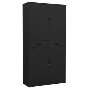 Anthracite 35.4"x15.7"x70.9" Steel Office Cabinet Filing Cabinets - Product Image 1