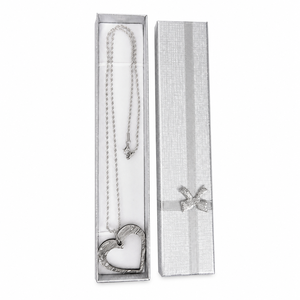 Collar con Colgante de Corazón de Acero de Damasco Hecho a Mano, Moderno y con Diseño Recortado, para Regalo del Día de San Valentín - Product Image 6