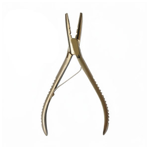 Pince à extensions capillaires en acier inoxydable, nouvelle arrivée, best-seller, professionnelle, forte tenue, revêtement plasma, durable - Product Image 1