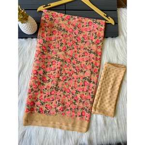 ผ้าส่าหรีใส่ทำงานพิมพ์ลาย Georgette แฟนซี - Product Image 1