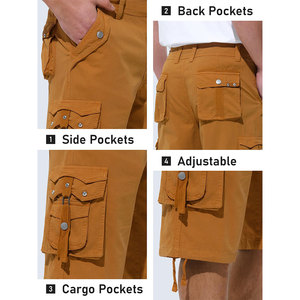 Custom Made Product <b>Cargo</b> <b>Shorts</b> For Men's <b>Lightweight</b> Breathable Stretchy Waistband Washable <b>Shorts</b> For Men's Custom Printing - Product Image 5