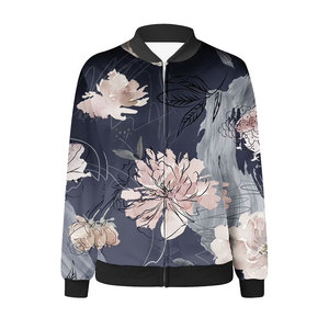 High performance Creative Lifestyle Women Printing Varsity <b>Jackets</b> Soft Casual Apparel For Modern Everyday Wardrobe Use - Product Image 1