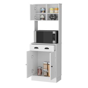 Armadio dispensa da cucina bianco a 2 ante per microonde Palmer - Product Image 6