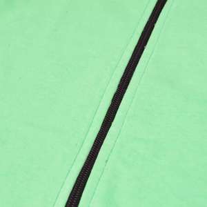 Sweat à capuche zippé en molleton 100 % coton épais, grande taille, motif uni, tricoté, doublé, pour l'hiver - Product Image 2