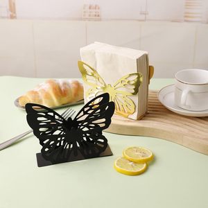D5215 Luxury Metal Hollow Napkin <b>Holders</b> with Butterfly Design for <b>Kitchen</b> Dining and Wedding Paper <b>Tissue</b> Dispenser - Product Image 3