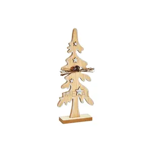 تمثال شجرة عيد الميلاد عال الجودة بتصميم خشبي وقائم على خشب ليفي متوسط الكثافة بسعر رخيص للغاية