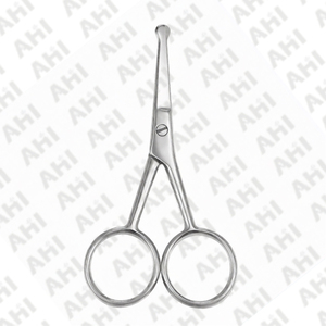 Ciseaux à poils de nez miniatures professionnels en acier inoxydable AHI personnalisés pour la coupe des sourcils et des poils de nez - Product Image 3
