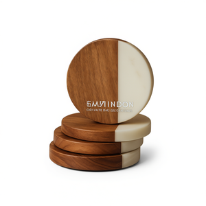 Juego de Posavasos de Resina Ecológicos Hechos a Mano de Primera Calidad, Reutilizables, para Tazas de Té y Café, para Decoración de Oficina - Product Image 2