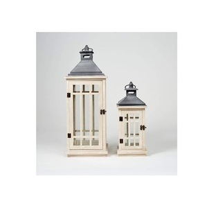 Wooden Candle Lantern Decorative Accent for Home Decor Wedding Table Centerpieces <b>Fireplace</b> <b>Mantel</b> and Seasonal Displays - Product Image 6