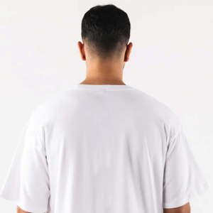 Camiseta blanca de manga corta con cuello redondo para hombre, 100% algodón jersey, corte regular, color sólido, estilo casual, camiseta de algodón para hombre - Product Image 2