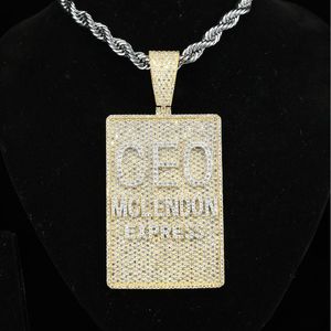 Hiphop Moissanite Letter Pendant S925 Silver Gold Plated Custom Letter Iced Out Dope Round Brilliant Cut Pendant - Product Image 1