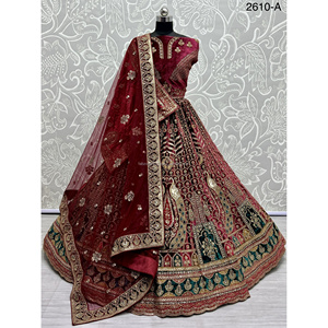 Nupcial Indio Desgaste Terciopelo Colecciones Para Novia Con Zarkhan Trabajo Por Fabzone - Product Image 2