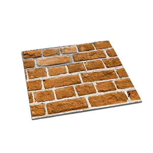 Popular design 3d 600x600 beige 3 d waterproof skytouch ceramic bathroom brick pattern flexible wall and floor tile