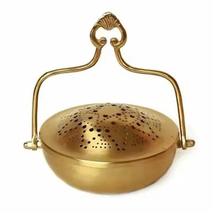 Handcrafted Metal Bakhoor Burner Natural <b>Incense</b> <b>Holder</b> with Arabic Inspired Design Traditional <b>Incense</b> <b>Holder</b> - Product Image 5