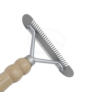 Peine para Crin y Cola de Caballo con Hoja de Acero y Mango de Madera de 7 Pulgadas, Herramienta de Cuidado - Product Image 2