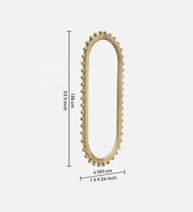 Espejo Contemporáneo de Madera Maciza con Forma Ovalada para Sala de Estar, Hoteles, Restaurantes, Villas y Dormitorios - Product Image 6