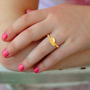 Anillo Infantil de Oro con Forma de Pájaro, Elegante Anillo de Moda para Niñas, Diseño Minimalista Inspirado en Animales - Product Image 2