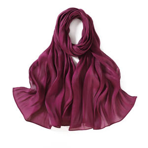 Hijab en crêpe brillant effet soie, fait sur mesure, léger, séchage rapide, antibactérien, long, pour femmes musulmanes, été - Product Image 6
