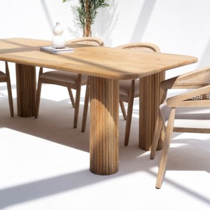Mesa de Comedor Vandana Zentrix Lunaris de Madera de Mango con Diseño Contemporáneo Hecho a Mano - Product Image 3