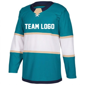 ice hockey jersey custom team logo breathable mesh long sleeve moisture wicking uniform sublimation <b>blank</b> jersey training jersey - Product Image 1