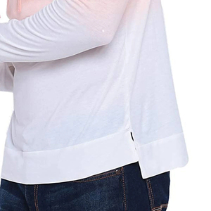 Sweat-shirt à capuche unisexe dégradé de couleur, coupe classique, 100 % coton, style automne, dégradé blanc à rose - Product Image 4