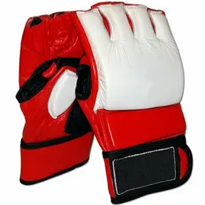 Gants de MMA en cuir PU à doigts ouverts pour l'entraînement, le sparring et les sports - Product Image 1