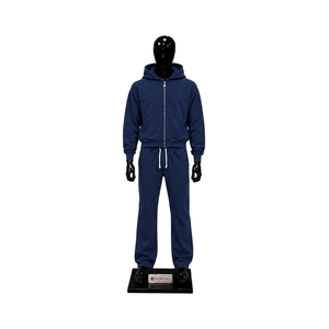 Conjunto Deportivo de Forro Polar Azul Marino para Hombre, Sudadera con Cremallera Completa y Pantalones Jogger, Ropa Deportiva Informal de Invierno, Venta al Por Mayor, Fabricante OEM - Product Image 1