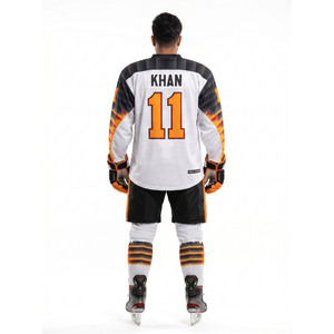 Jersey de Hockey sobre Hielo Sublimado Personalizado al por Mayor, 100% Poliéster, Cuello en V, Manga Larga, Uniforme Deportivo para Hombre - Product Image 2