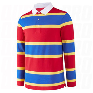 Wholesale Custom Made <b>Men's</b> Rugby Jersey and Sports <b>Polo</b> <b>Shirts</b> <b>Long</b> <b>Sleeve</b> Sports Team Wear Breathable Feature Sportswear Rugby - Product Image 1