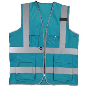 Gilet de sécurité réfléchissant multi-poches haute visibilité OEM Parium pour hommes, classe 1 ANSI, imperméable, 100 % polyester - Product Image 6