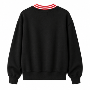 Delta |   Sigma |   Sudadera Theta para Mujer, Bordada en Rojo y Blanco, de Algodón y Felpa, Cuello Redondo, Ropa de Hermandad Universitaria - Product Image 4