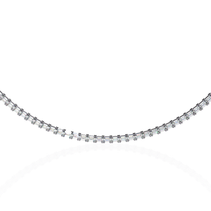 Collier en or blanc avec diamants, style Tagua, ensemble de bijoux fins, chaîne élégante pour femmes - Product Image 3