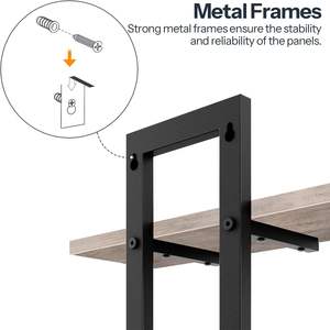 Étagères murales flottantes en bois de 15 pouces, lot de 2 étagères à 2 niveaux, résistantes à l'eau, réglables, pour rangement de salle de bain - Product Image 6