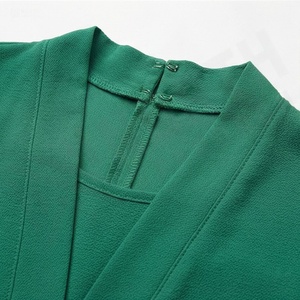 Conjunto de Dos Piezas de Abaya Moderna, Túnica Modesta, Burka, Color Personalizado, Vestido Musulmán Largo Abierto por Delante, Ropa Islámica de Poliéster V - Product Image 4