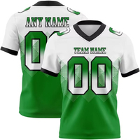 Jersey Sepak Bola Kustom Berkualitas Baik Cepat Kering 100% Katun V-Neck Lengan Pendek Kaos Tim Cetak Nama Nomor Klub Pertandingan Musim Panas