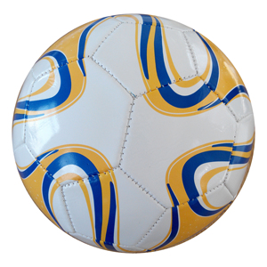 Balón de Fútbol Personalizable con Patrón de Ondas Fluidas Curvas, Cosido a Máquina - Product Image 3