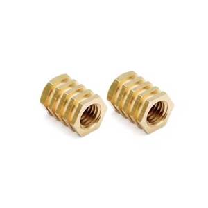 Brass Hex Roto Inserts for Plastic Moulding High Strength Knurled Threaded Inserts for Secure <b>Fastening</b> - Product Image 6