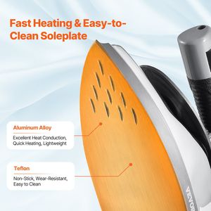 Plancha Eléctrica de 1000W con Alimentación por Gravedad, Tanque de Gran Capacidad de 3.5L, Superficie Antiadherente, Cartuchos Desmineralizadores, Vaporizador - Product Image 4