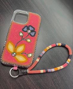 Coque de téléphone en broderie perlée CRYSTAL CRAFT pour iPhone Apple 6 pouces, dos transparent, motif fleur, vin, soleil, martini, toutes saisons - Product Image 2