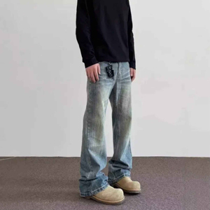 Pantalon cargo en jean pour homme, multi-poches, style workwear, coupe décontractée, extensible, long, streetwear, haute qualité, fournisseur d'usine - Product Image 3