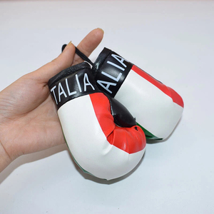 TRIMPO SPORTS Mini PVC Boxing Gloves <b>Hook</b> Loop Closure Customizable Lightweight Decorative Pendant Keychain Carabiner for <b>Car</b> - Product Image 5