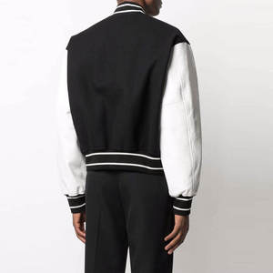 Dernières tendances en matière de vestes varsity pour hommes, col montant en laine personnalisé, logo sur le devant, couleurs personnalisées - Product Image 5
