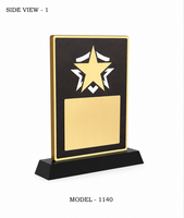 Plaque murale élégante en métal moulé sous pression et bois, souvenir gravé avec précision au laser, impression UV, finition chromée portable