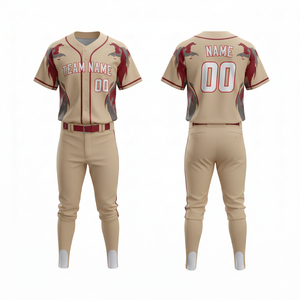 Ensemble d'uniformes de baseball personnalisés – Maillot à manches courtes et pantalon à taille élastique imprimés sur mesure pour sports d'équipe – Prix abordable 2026 - Product Image 2