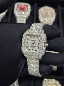 Reloj Mecánico Automático para Hombre, Edición Limitada con Números Romanos, Acero Inoxidable, Cuadrado, de Lujo, Estilo Hip Hop, con Moissanita, Analógico - Product Image 3