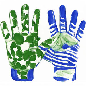 Gants de football américain en cuir de qualité supérieure, imperméables, compatibles avec les écrans tactiles, confortables, respirants, imprimés et tendance - Product Image 1
