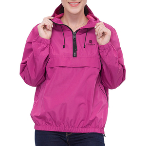 Chaqueta Cortavientos Casual para Mujer, con Media Cremallera y Capucha, Transpirable, Ligera, para Deportes al Aire Libre y Moda Urbana 2026 - Product Image 1