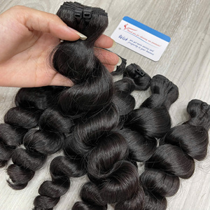 Extensions de cheveux humains vietnamiens noirs ondulés lâches à la vapeur, prix de gros, sans nœuds, disponibles en stock - Product Image 5
