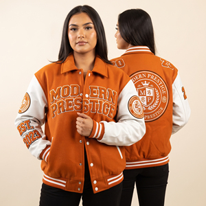 Personalized Varsity <b>Jacket</b> <b>Women's</b> Custom Embroidered Patches Letterman Varsity <b>Jacket</b> <b>Women</b> Turn Down Collar Varsity Coat - Product Image 6