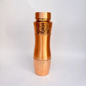 Botella de Cobre Puro Martillado, Hermética, Ayurvédica, Hecha a Mano para Bienestar, Viajes, Gimnasio, Fabricante al por Mayor - Product Image 4